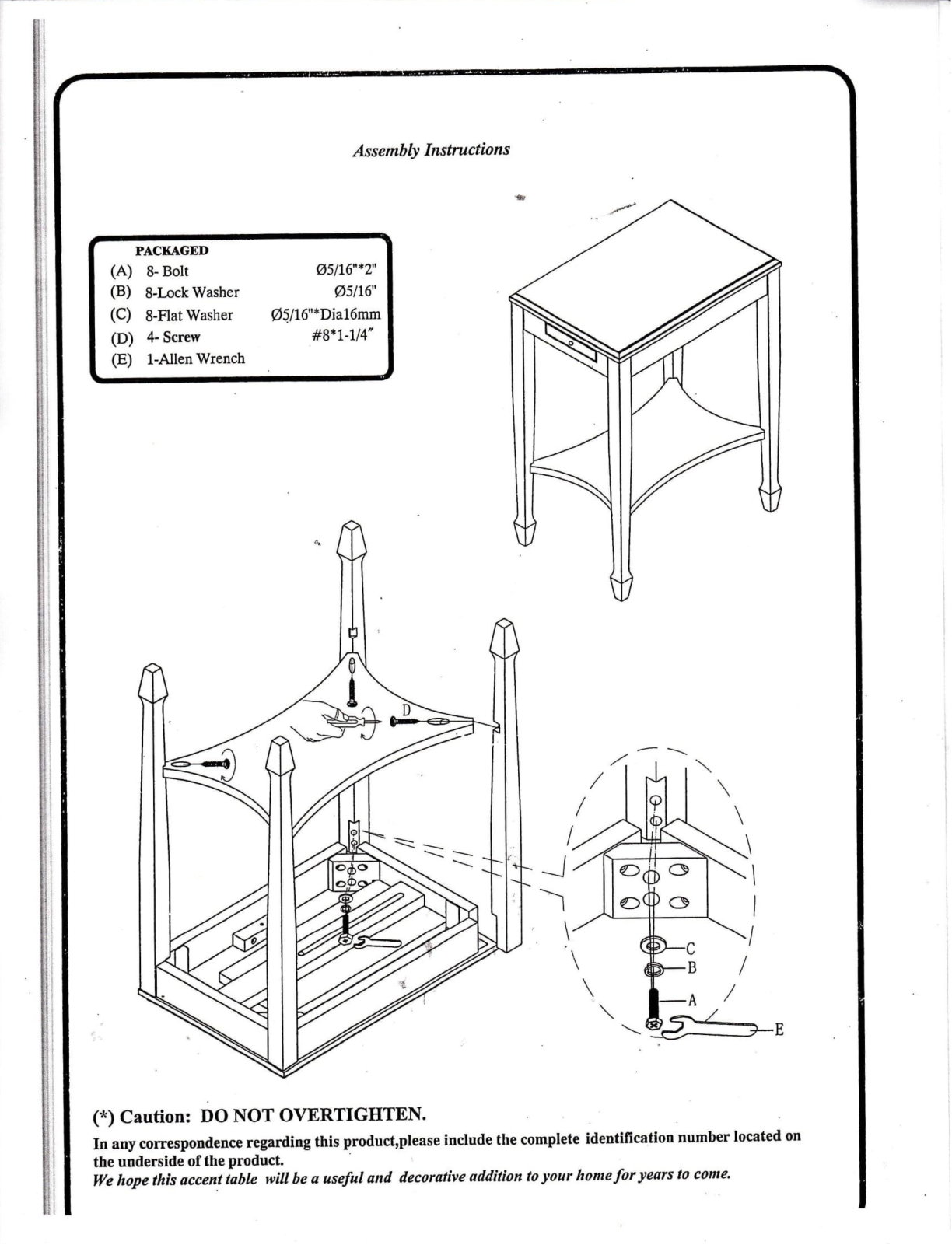 Lark Manor™ CHRL6621 Assembly Instructions - ManualMachine.com