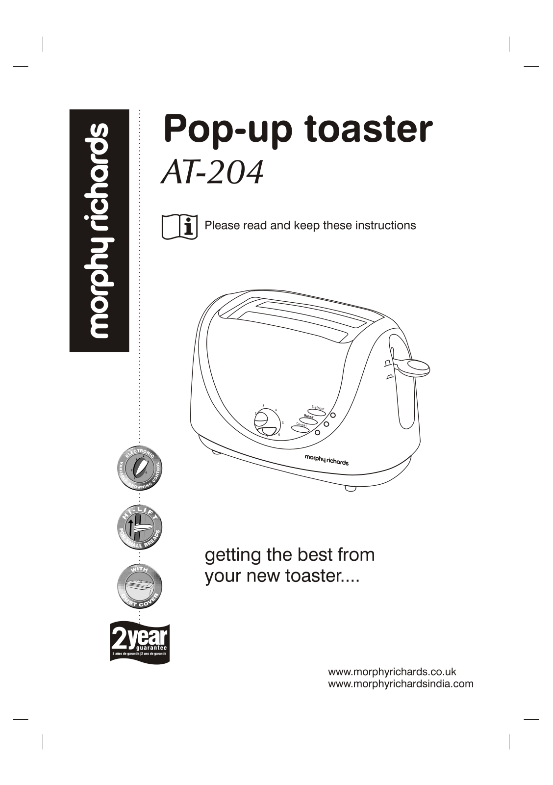 Morphy richards AT-204 User Manual