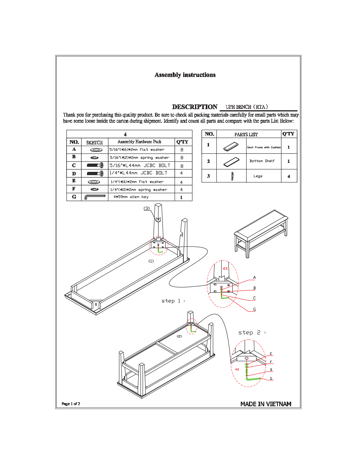 Greyleigh™ KFBS1163 Assembly Instructions - ManualMachine.com