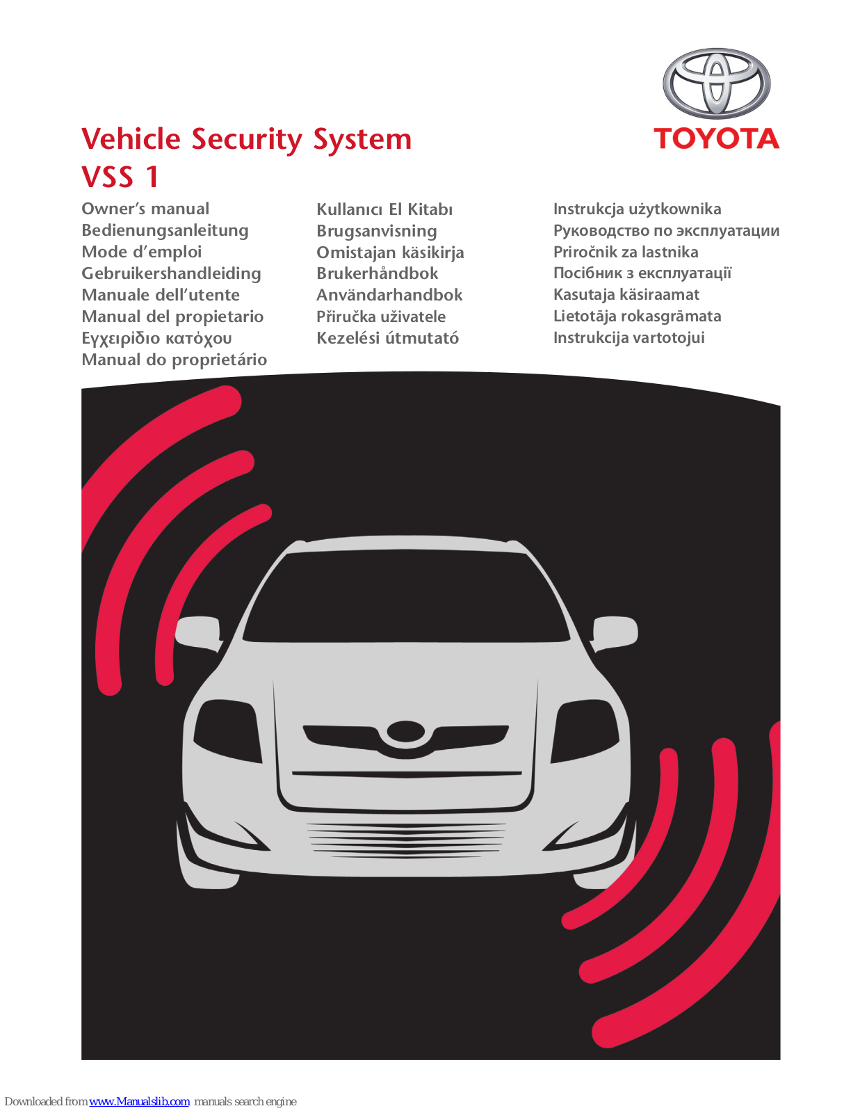 Toyota VSS 1 Owner's Manual