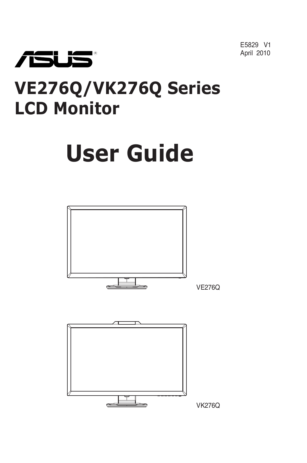 ASUS VE276Q, VK276Q User Manual