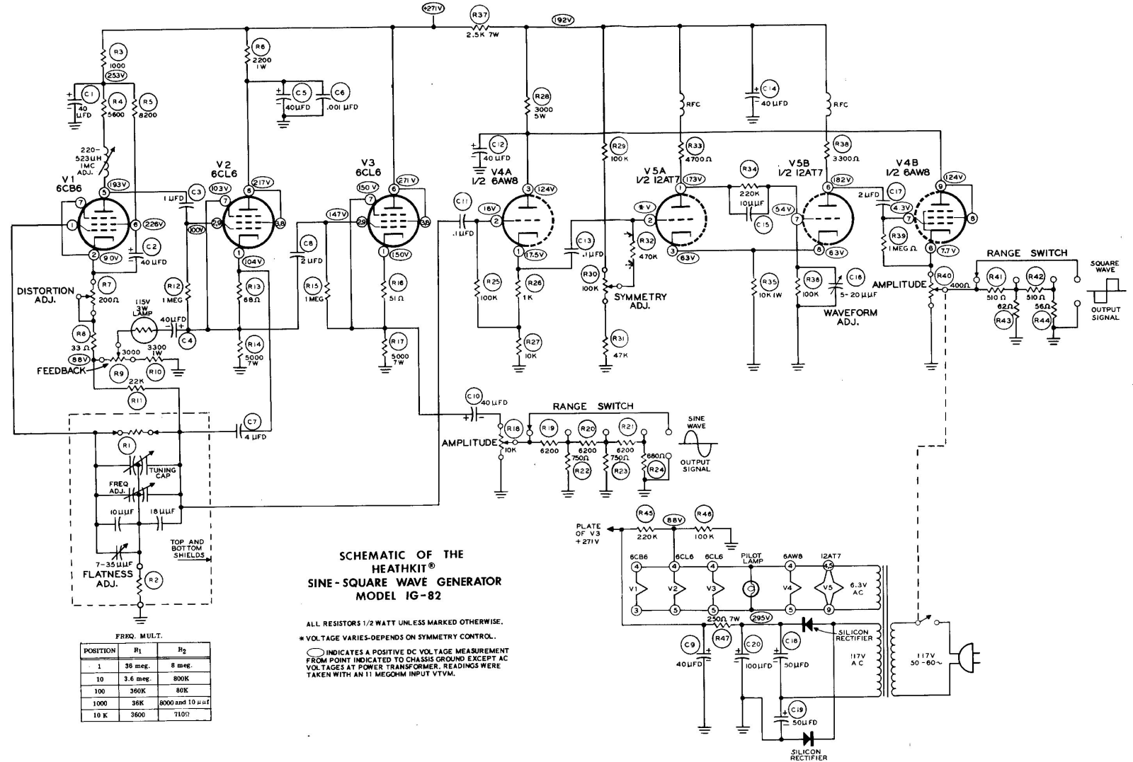 Heathkit IG-82 Schematic