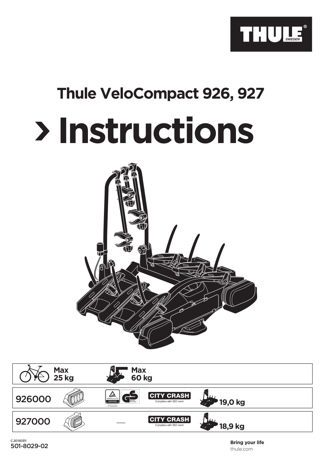 Thule 927 User Manual