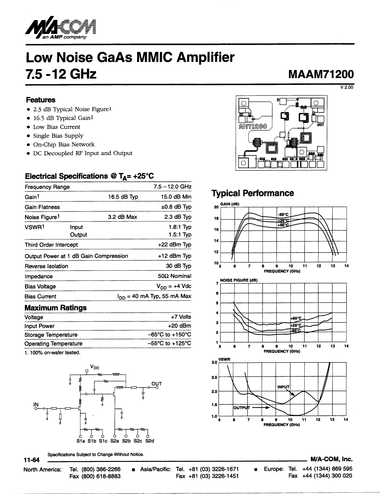 M A COM MAAM71200 Datasheet