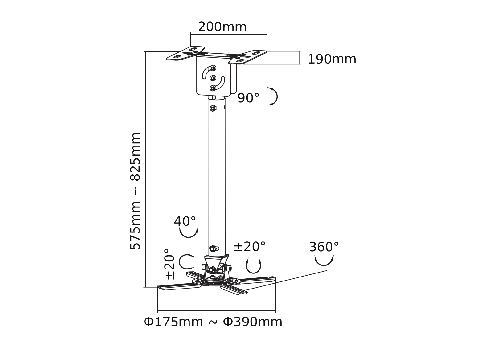 Newstar BEAMER-C100SILVER Product Data Sheet