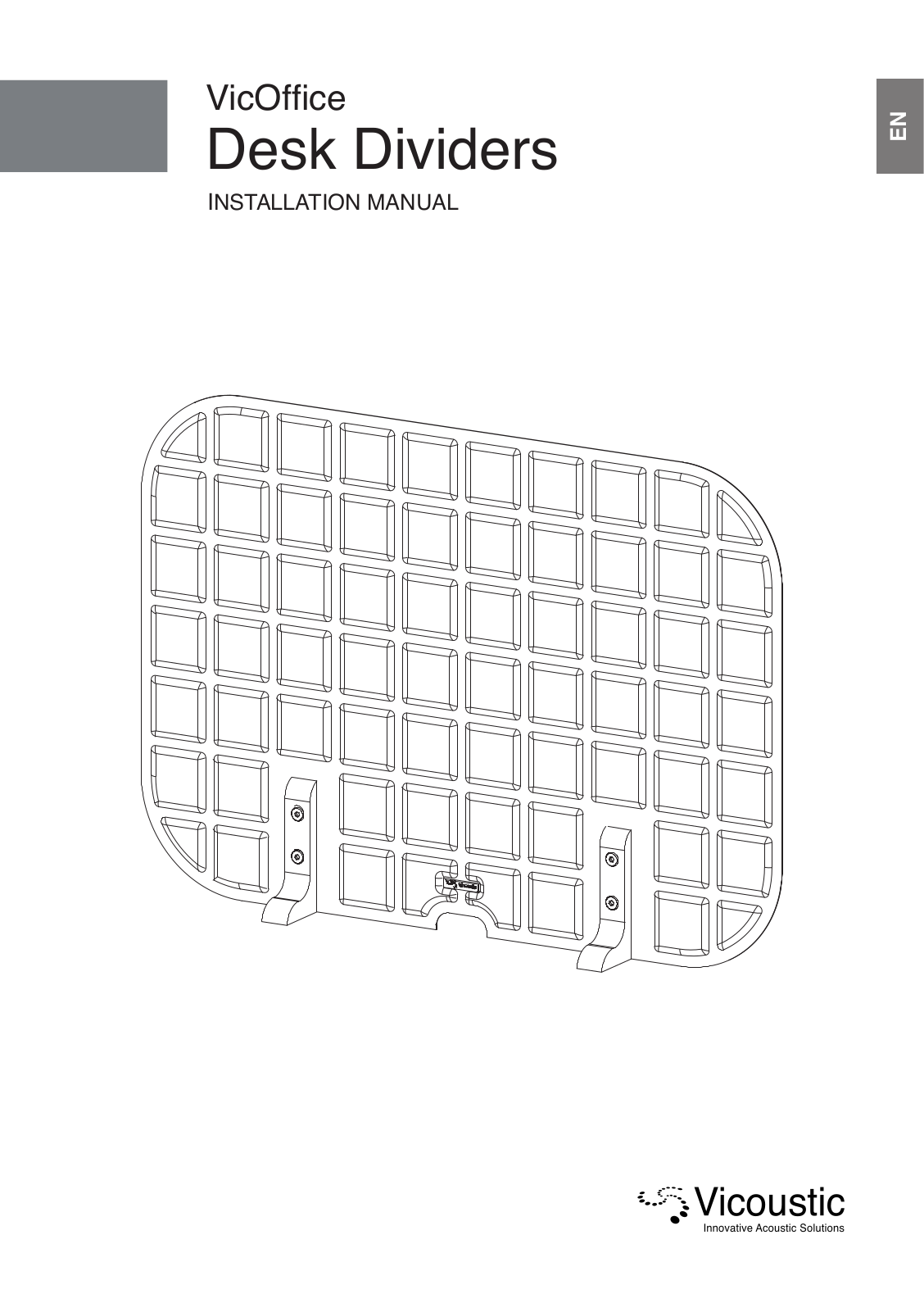 Vicoustic VicOffice Desk Lat, VicOffice Desk Top Installation Manual