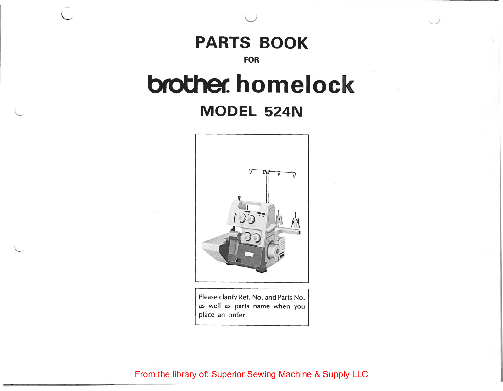 Brother 524N Manual