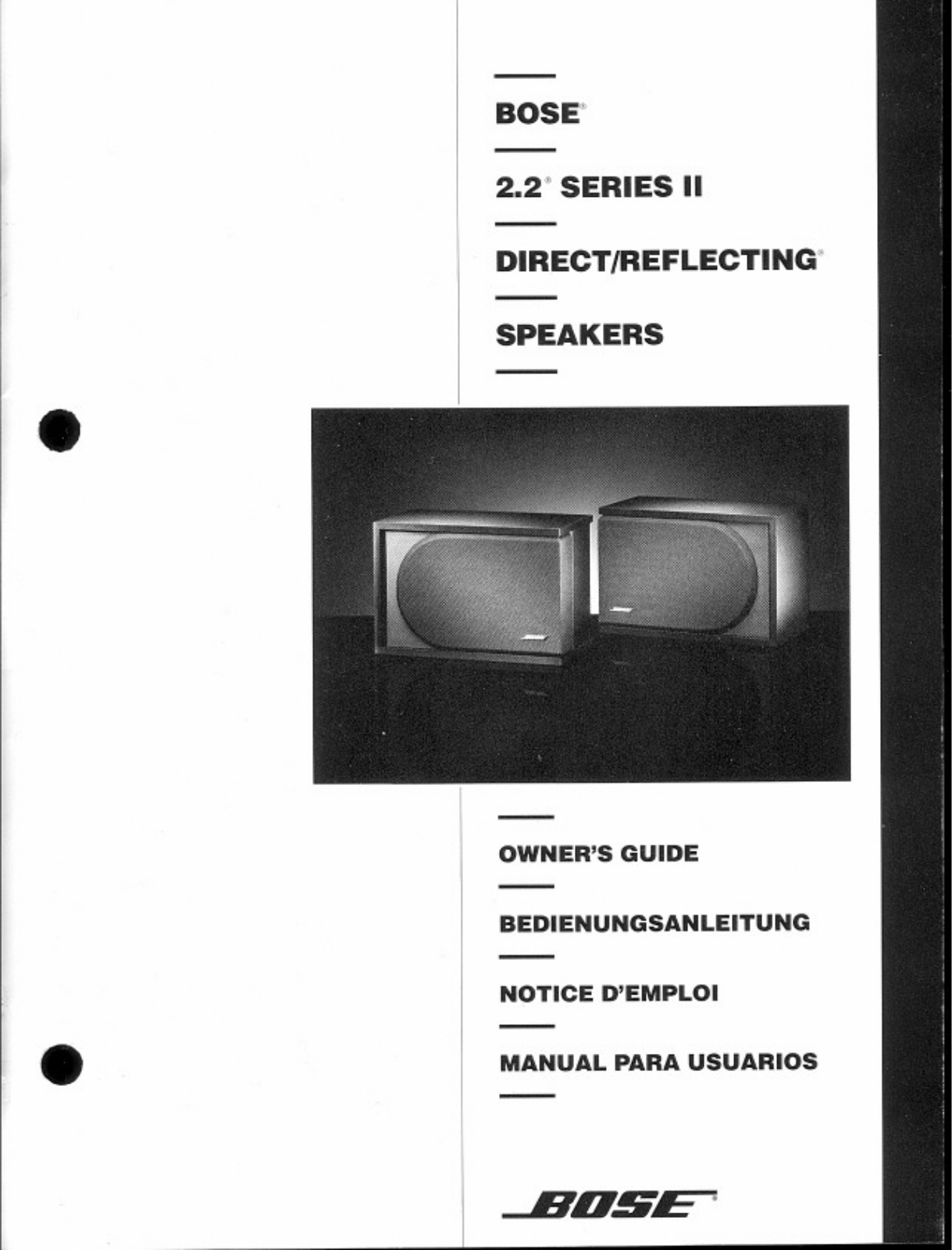 Bose 2.2II Owner Manual