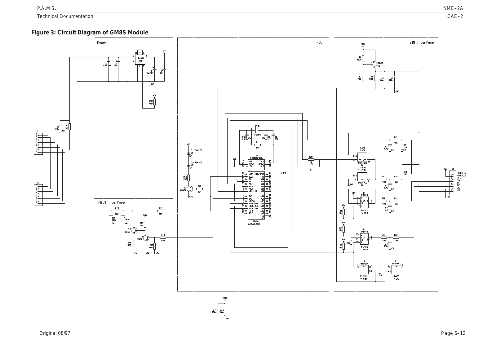 Nokia 6081 Circuit Diagram of GM8S