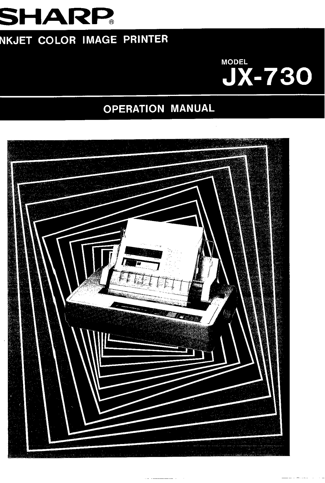 Sharp JX-730 Operating Manual