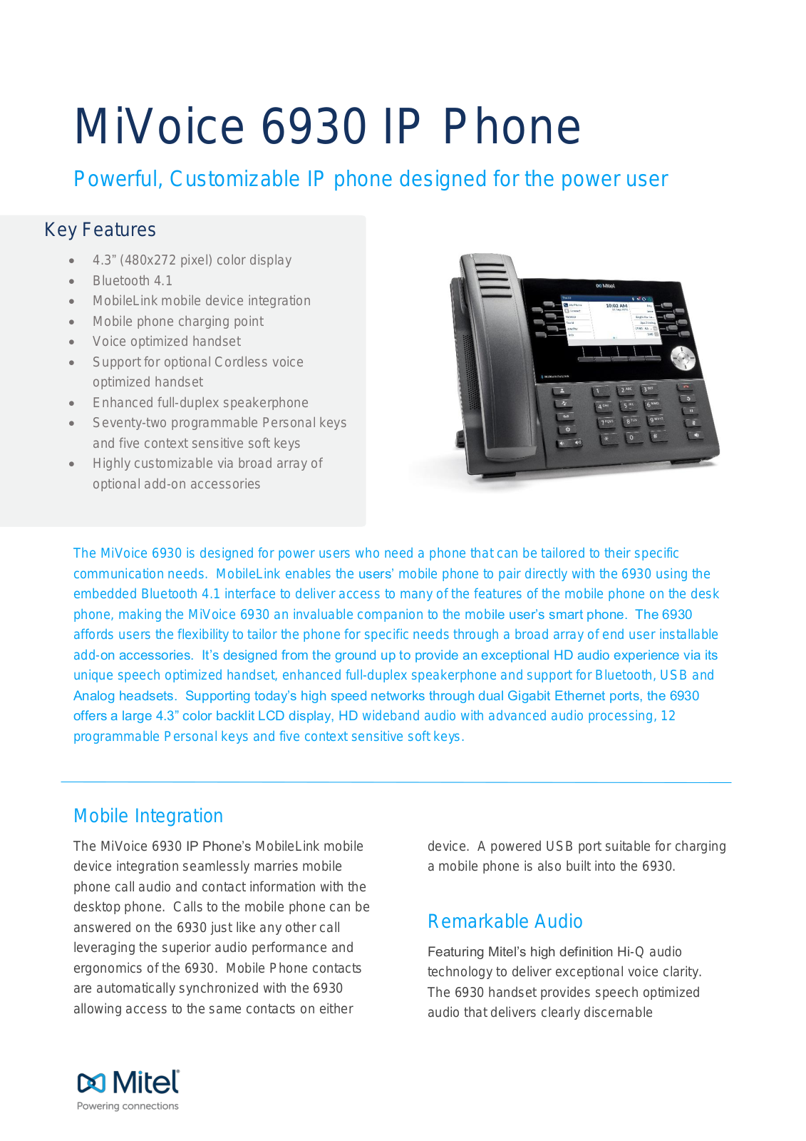 Mitel 6930 IP User Manual