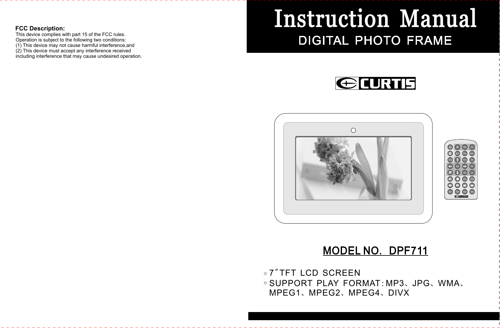 CURTIS DPF711 User Manual