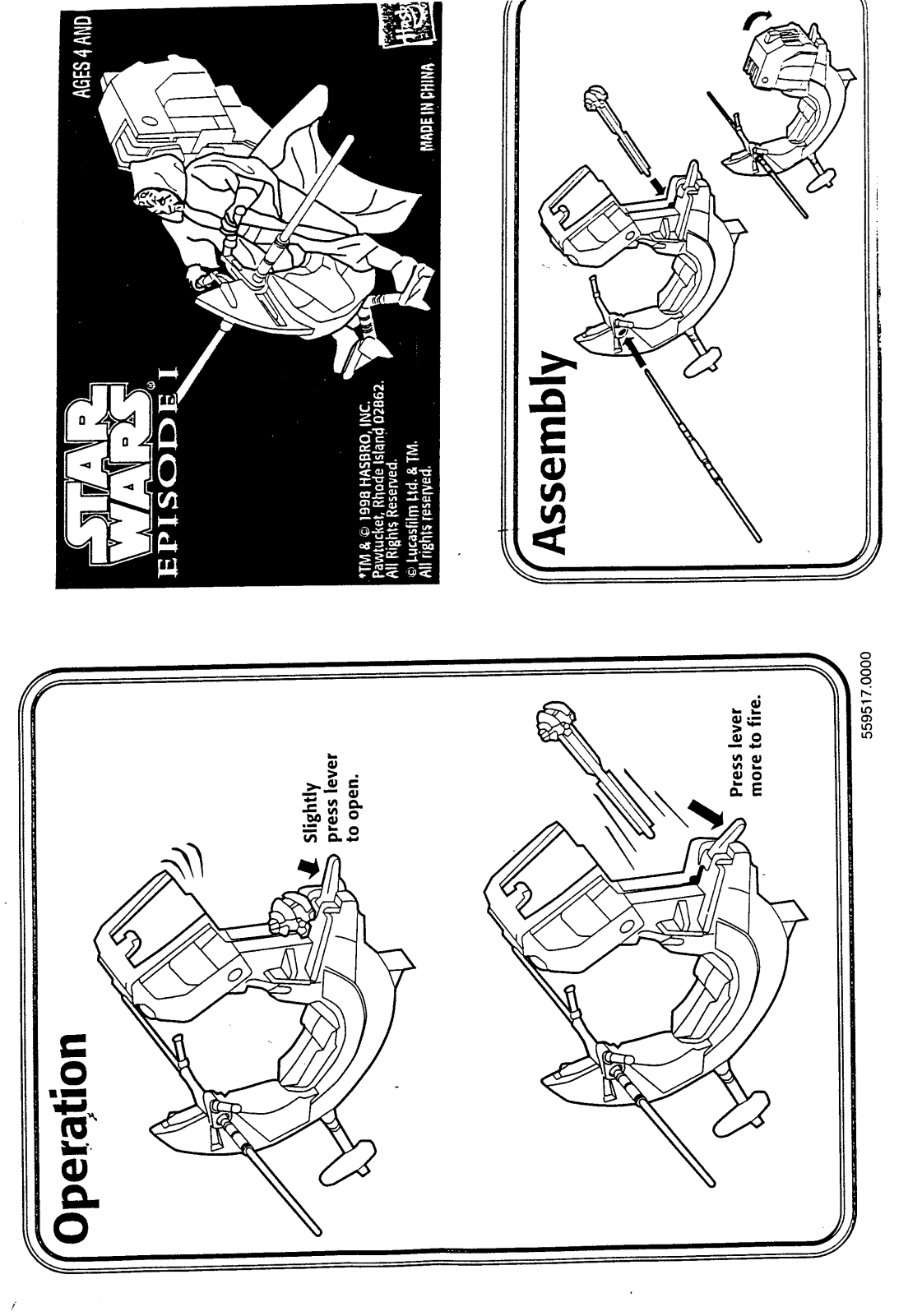 HASBRO StarWars Sith Speeder and Darth Maul User Manual