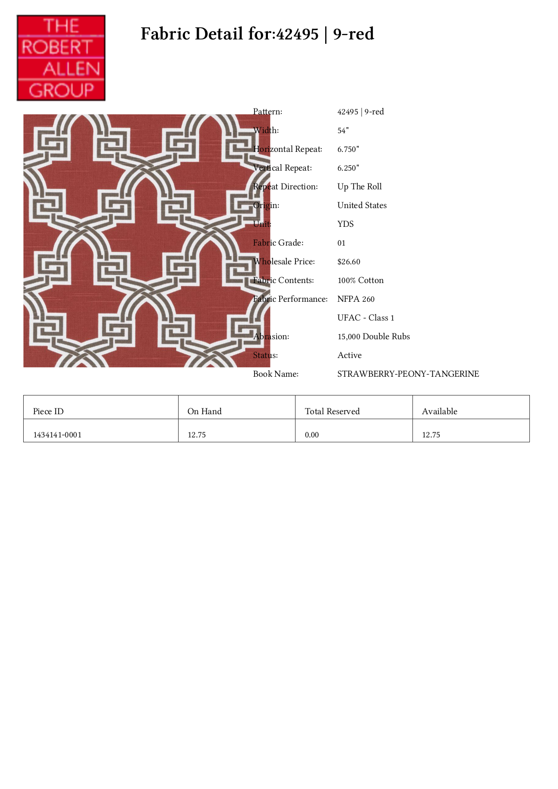 Duralee CRAL4755 Specifications - ManualMachine.com