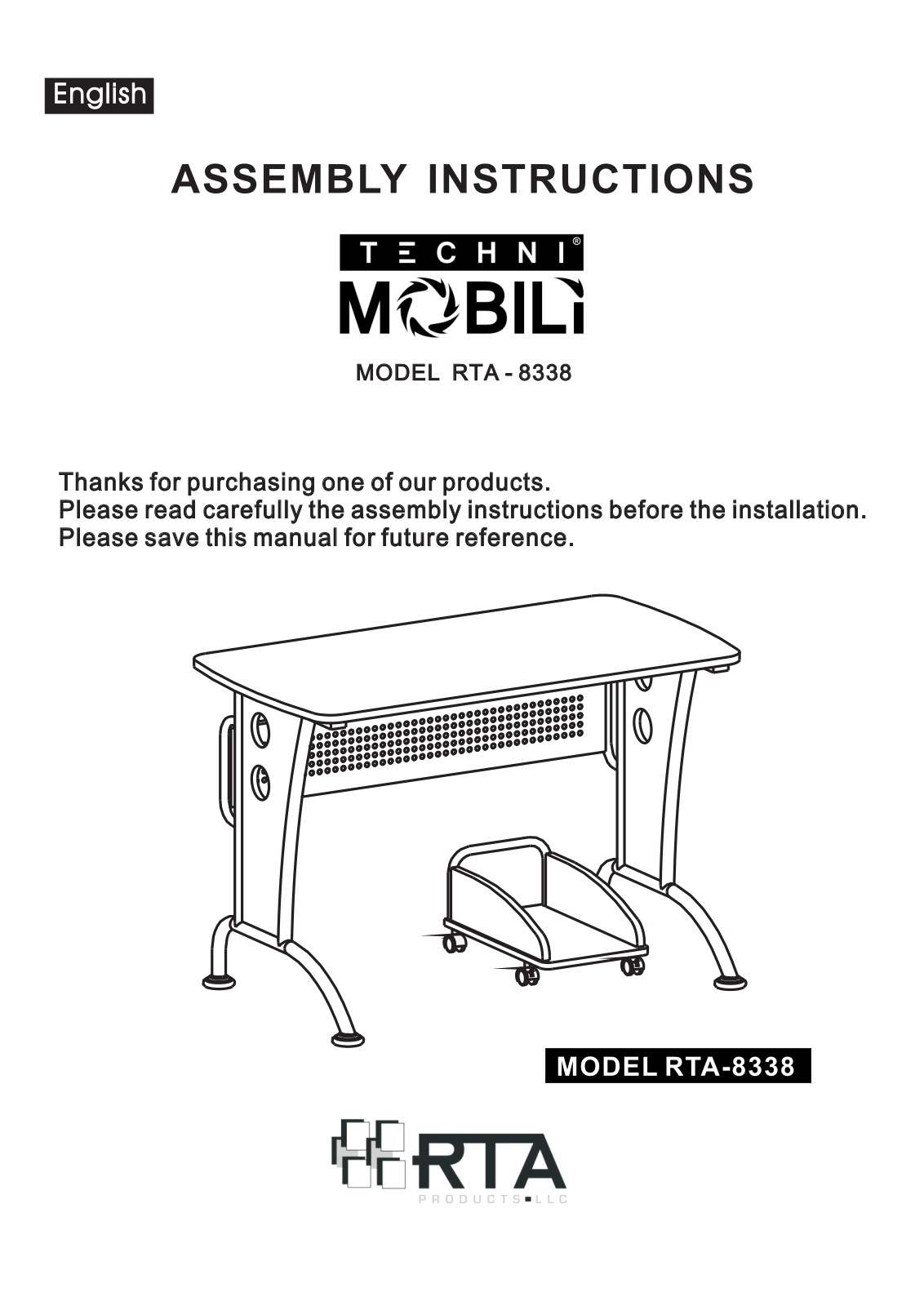 Techni Mobili RTA-8338-DH33 User Manual