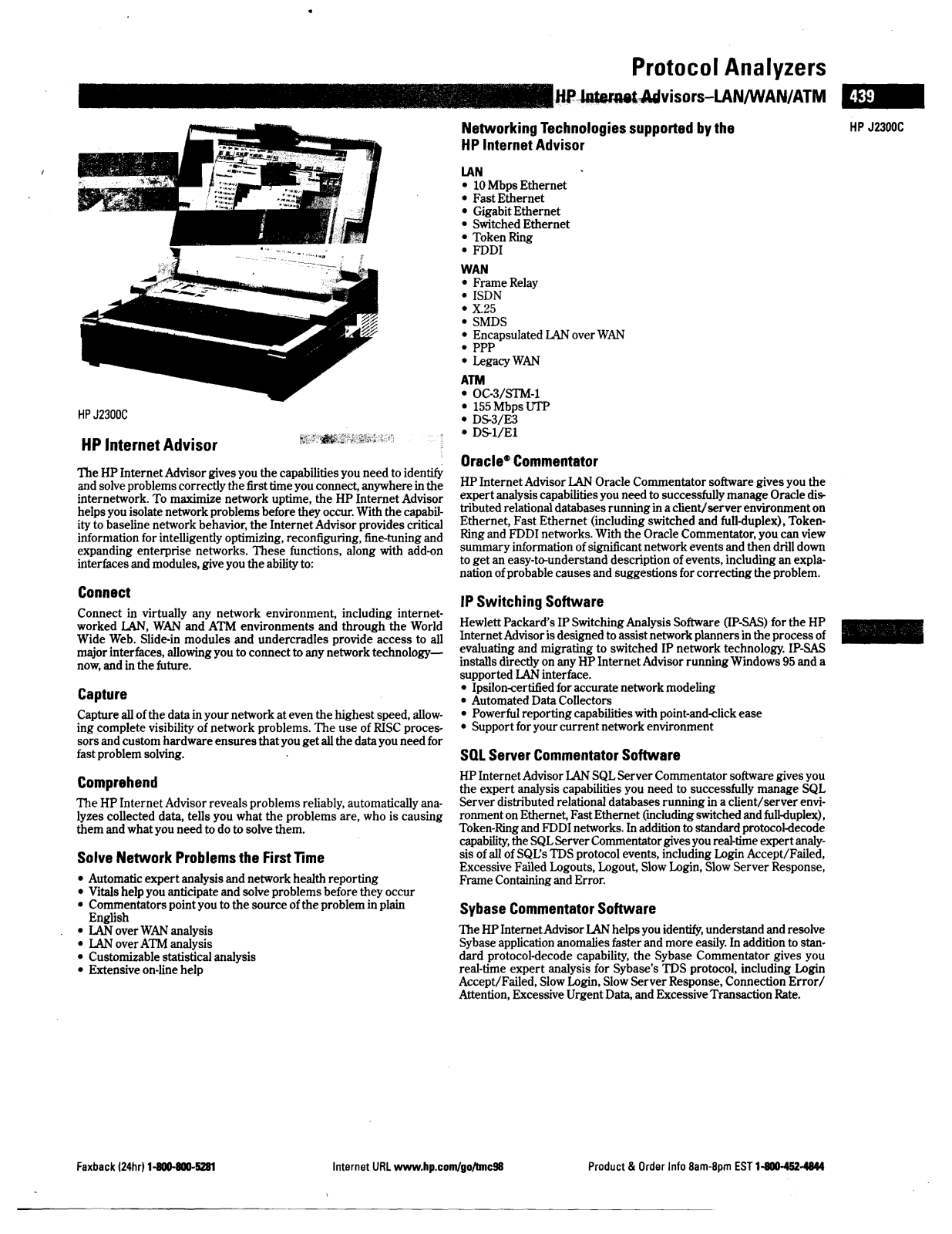 Keysight (Agilent) J3444A Specifications Sheet