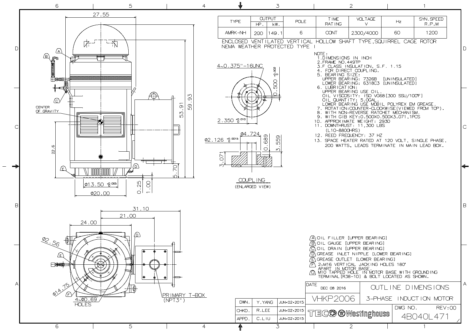 Teco VHKP2006 Reference Drawing