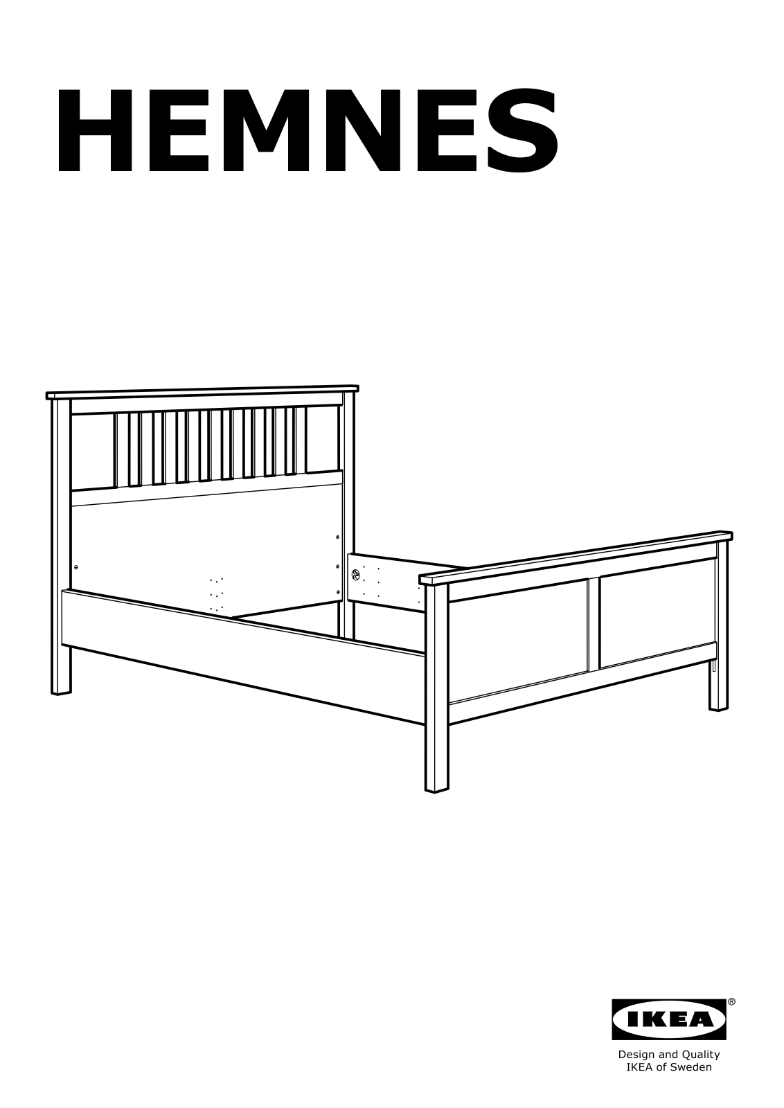 IKEA HEMNES Bed frame Assembly Instruction