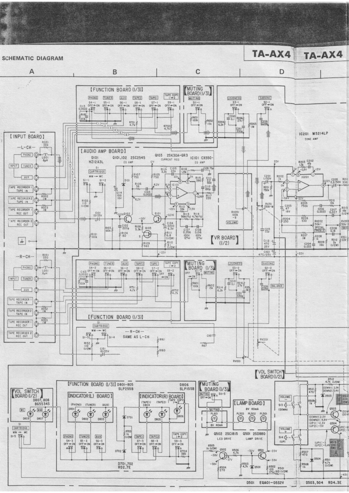 Sony TAAX-4 Schematic