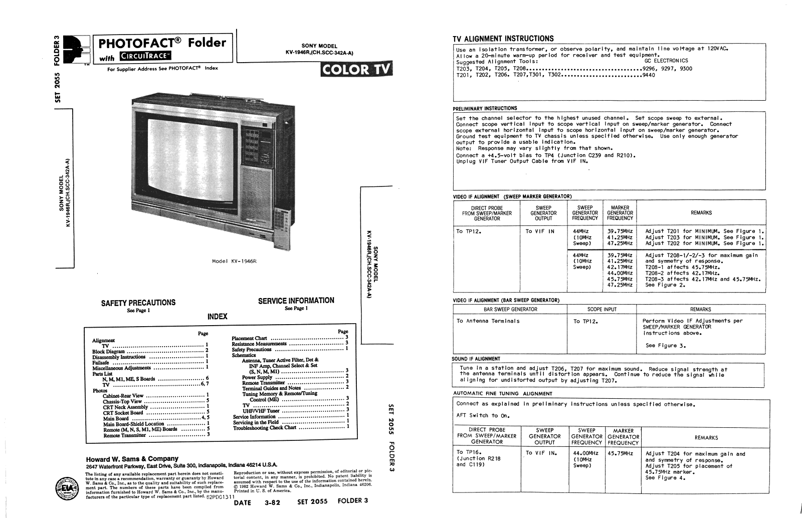 Sony kv 1946r Diagram