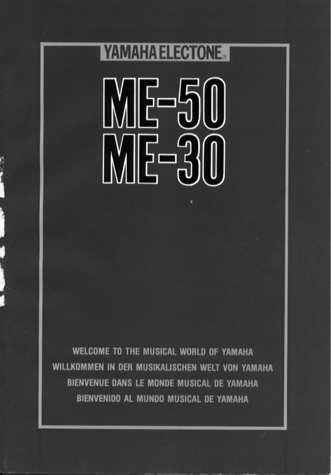 Yamaha ME-50, ME-30 Owner's Manual