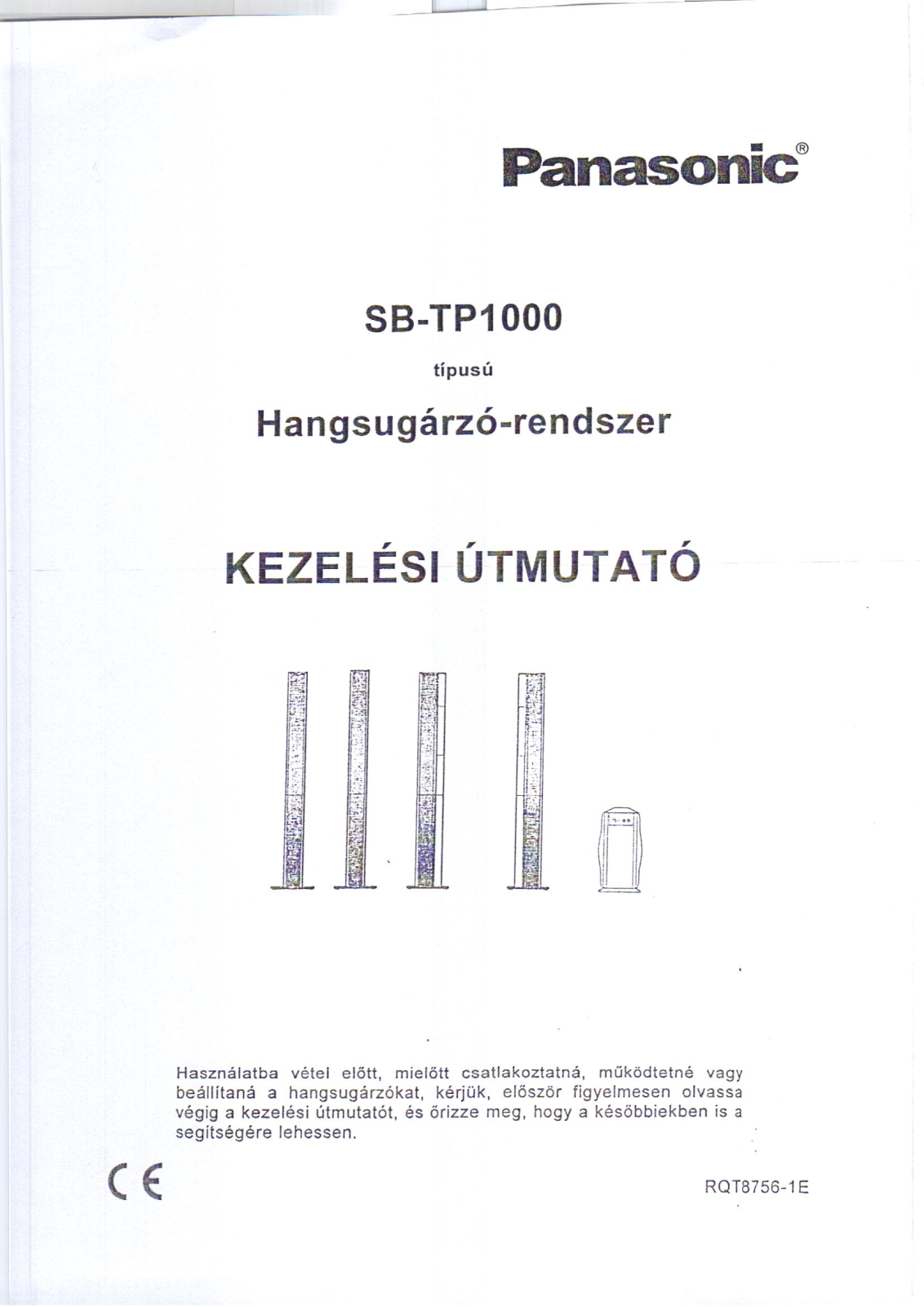 Panasonic SB-TP1000 User Manual