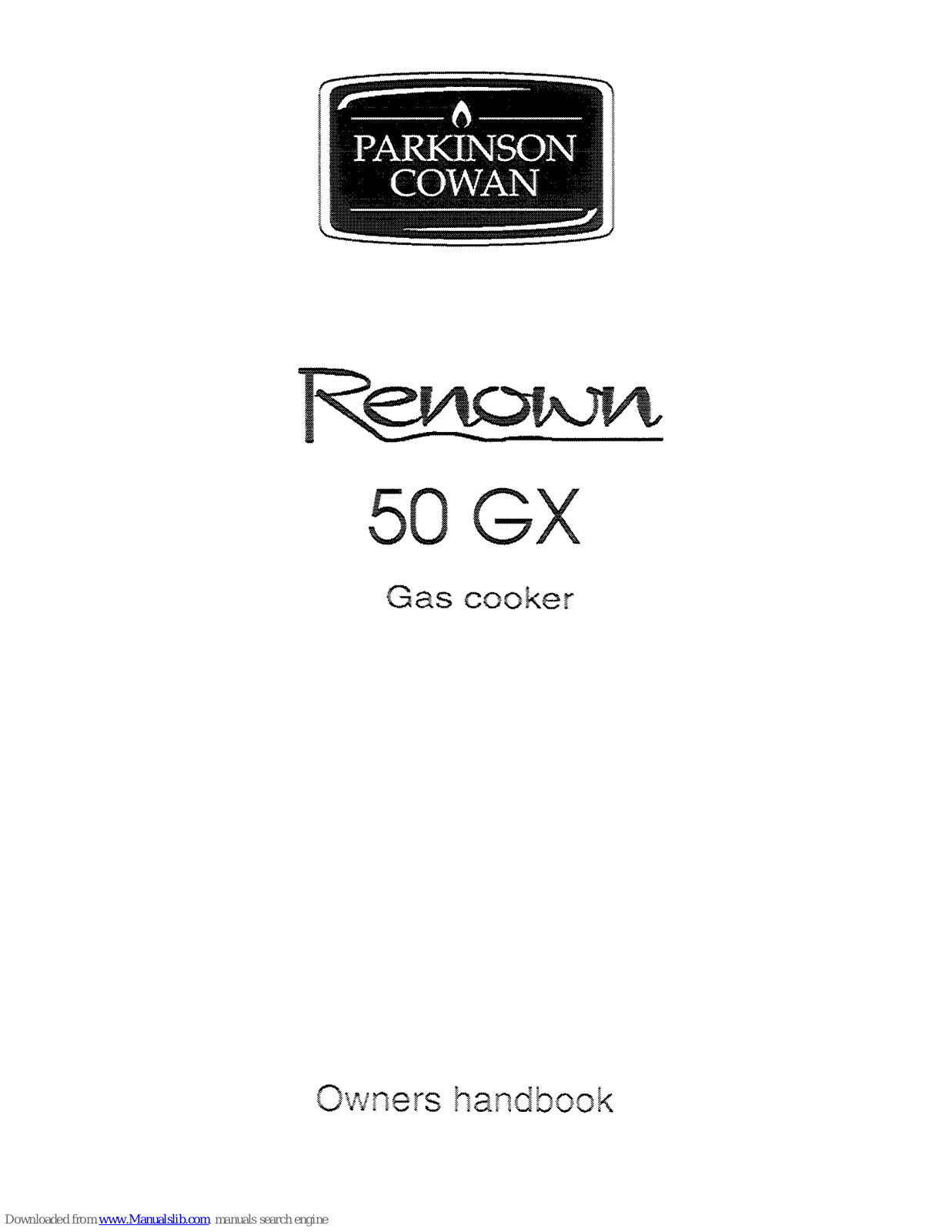 Parkinson Cowan Renown 50GX Owner's Manual