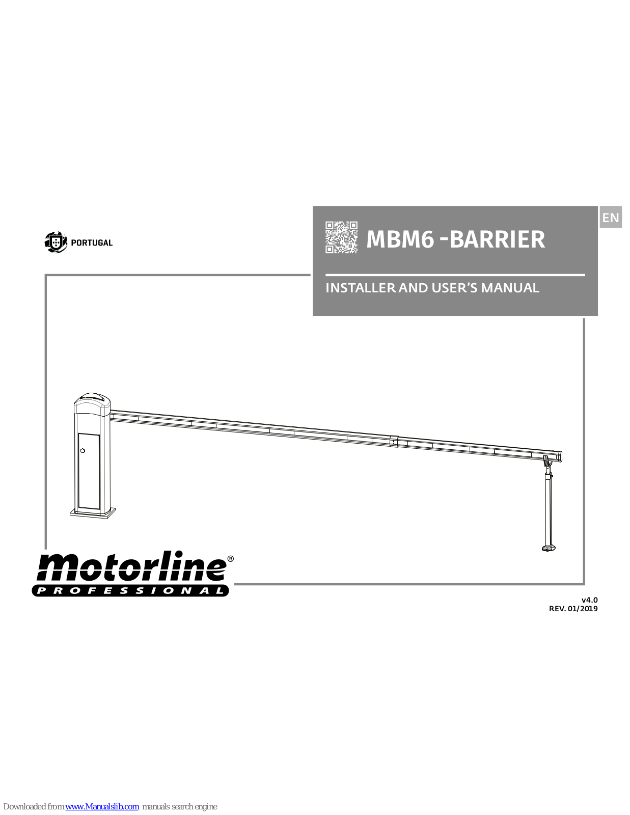 Motorline professional MBM6 230V, MBM6 110V, MBM6 24V Installer And User Manual