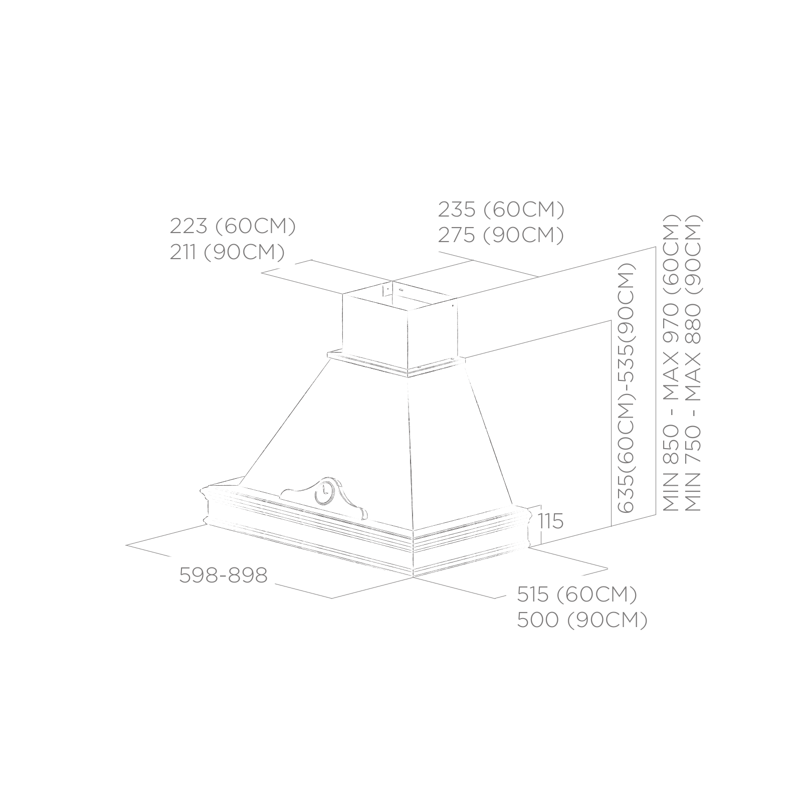 Elica ORETTA WH-A-60 FRASSINO, ORETTA WH-A-90 FRASSINO User Manual