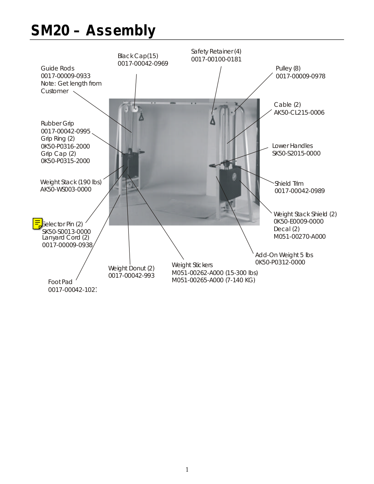 Life Fitness SM20 User manual