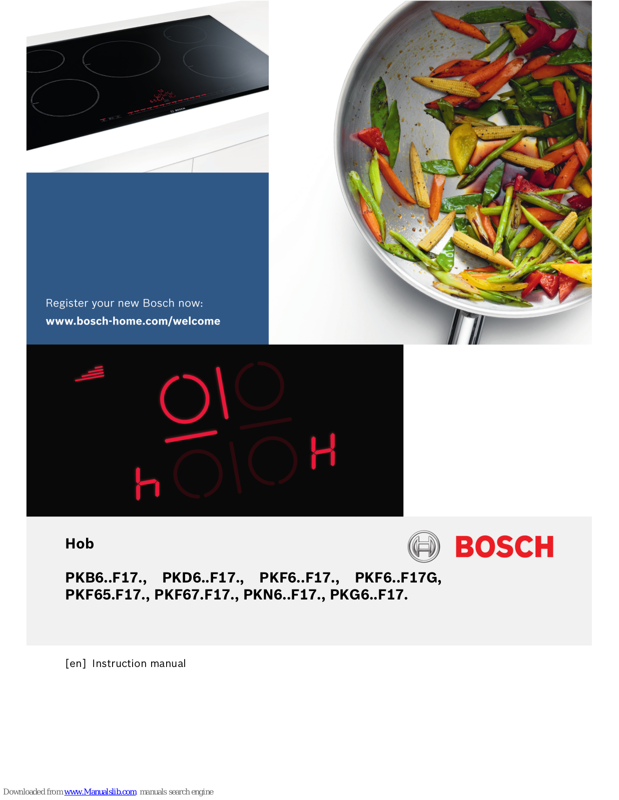 Bosch PKF6..F17, PKF6..F17G, PKF67.F17, PKN6..F17, PKG6..F17 Instruction Manual