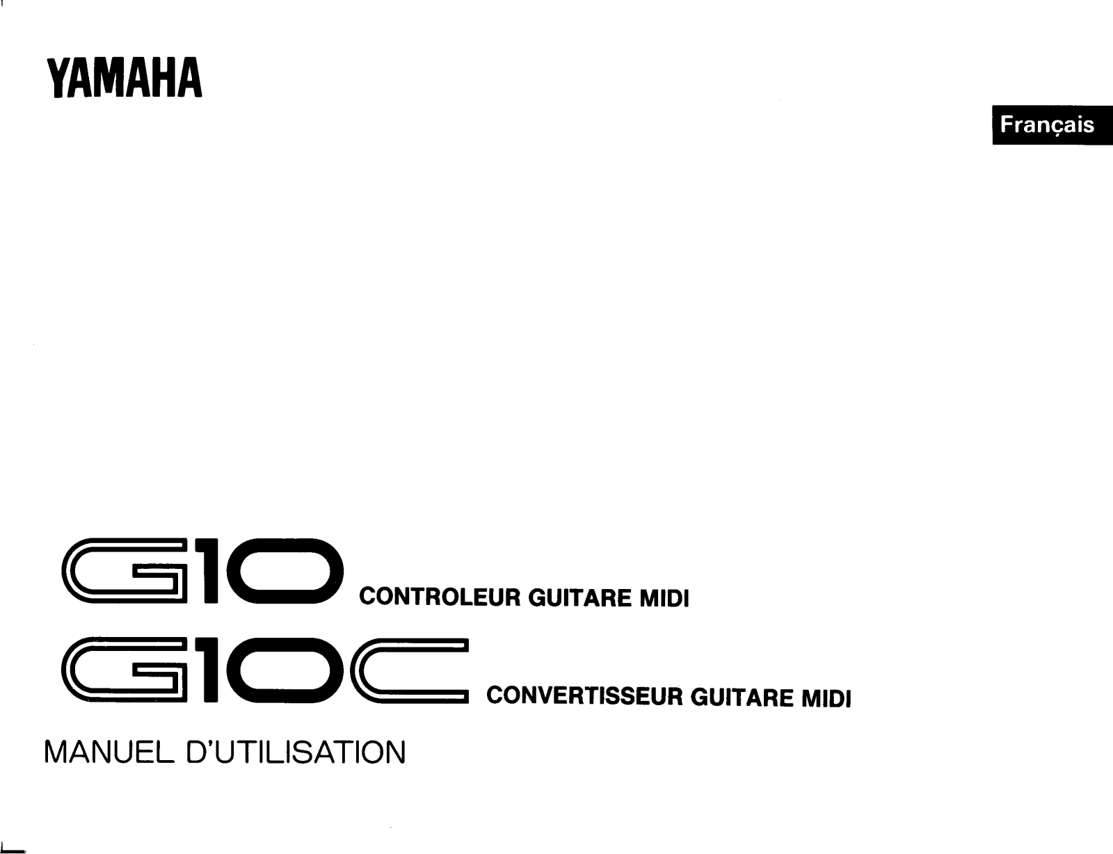 Yamaha G10, G10C User Guide