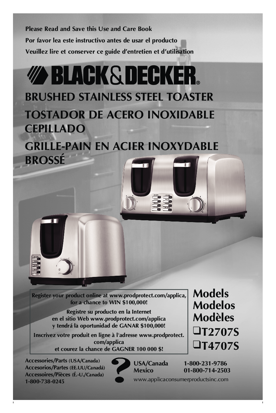Black & Decker T4707S, T2707S User Manual