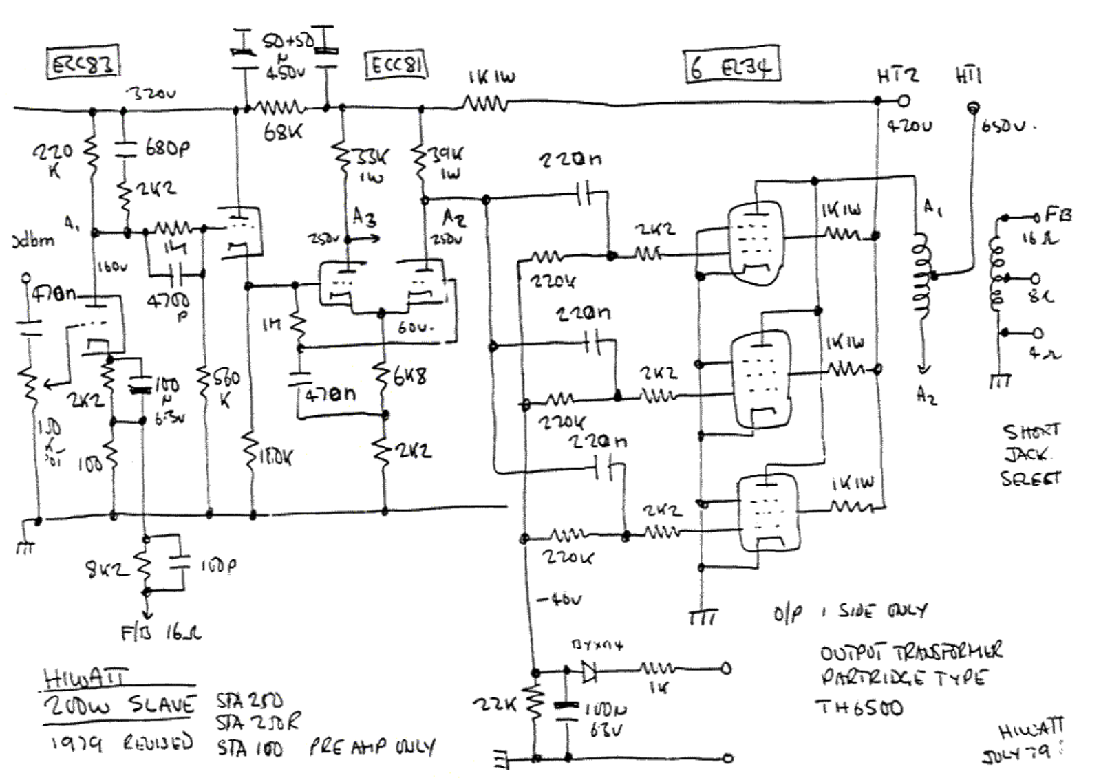 Hiwatt sta250 schematic - ManualMachine.com