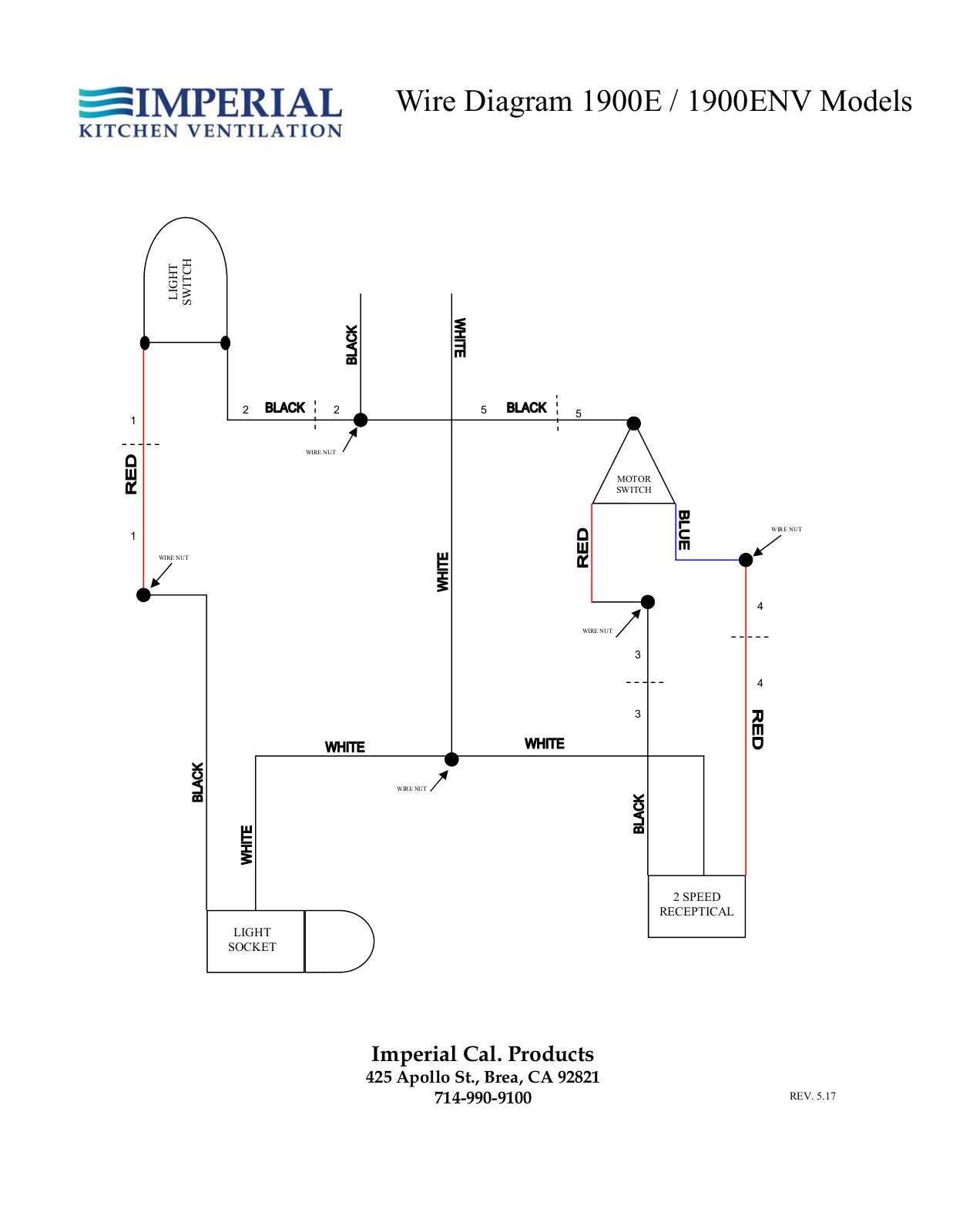 Imperial 1942ESS, 1942EBL, 1936EWH, 1930EWH, 1942EWH Diagram