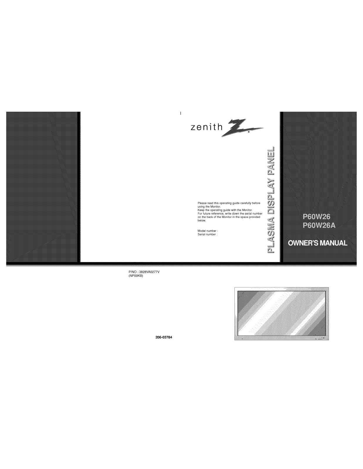 LG P60W26A, MU-60PZ11A-AALZKZ Owner’s Manual