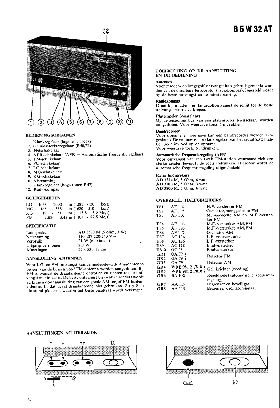 Philips B-5-X-32-AT Service Manual