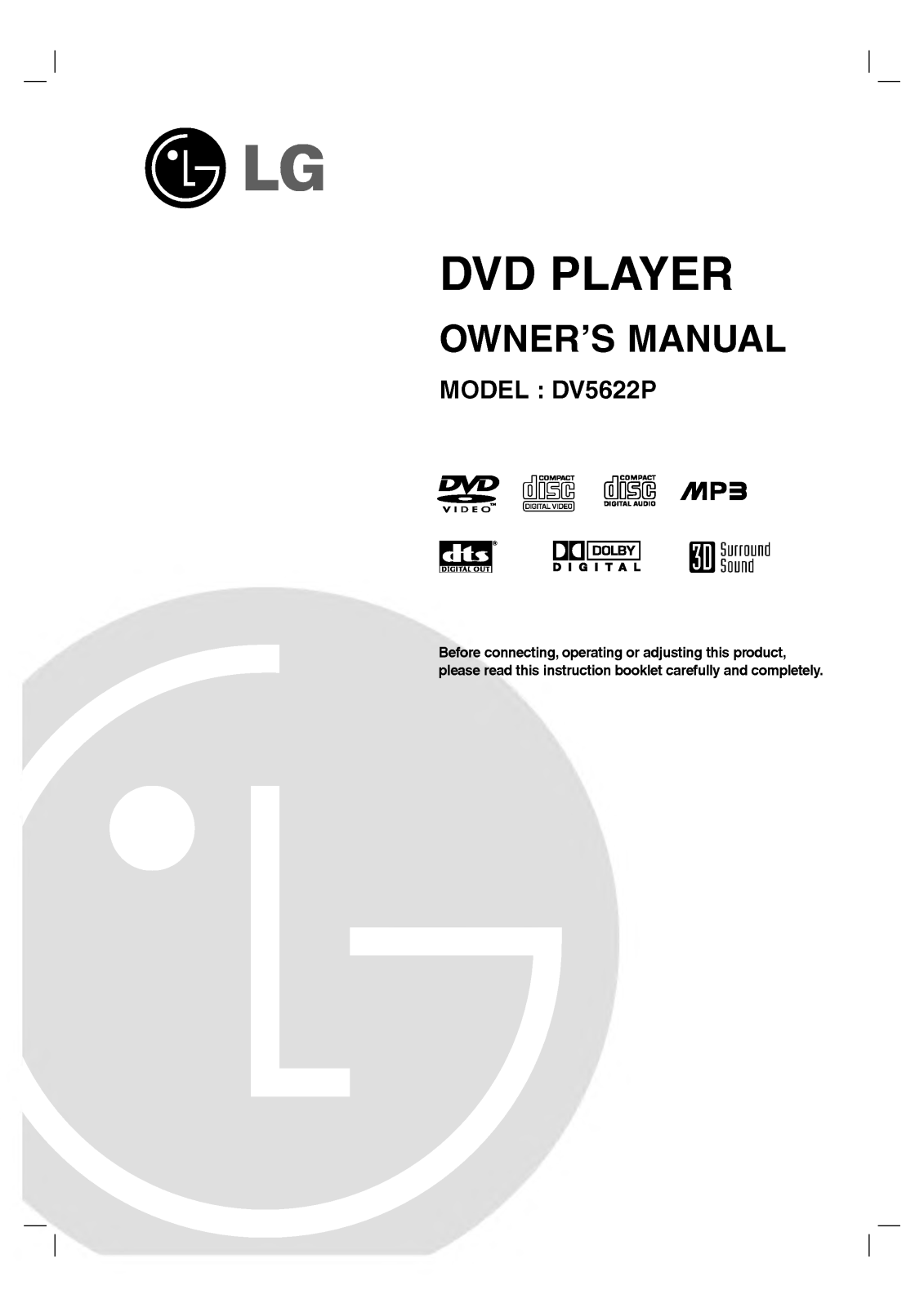 LG DV5622P User Manual