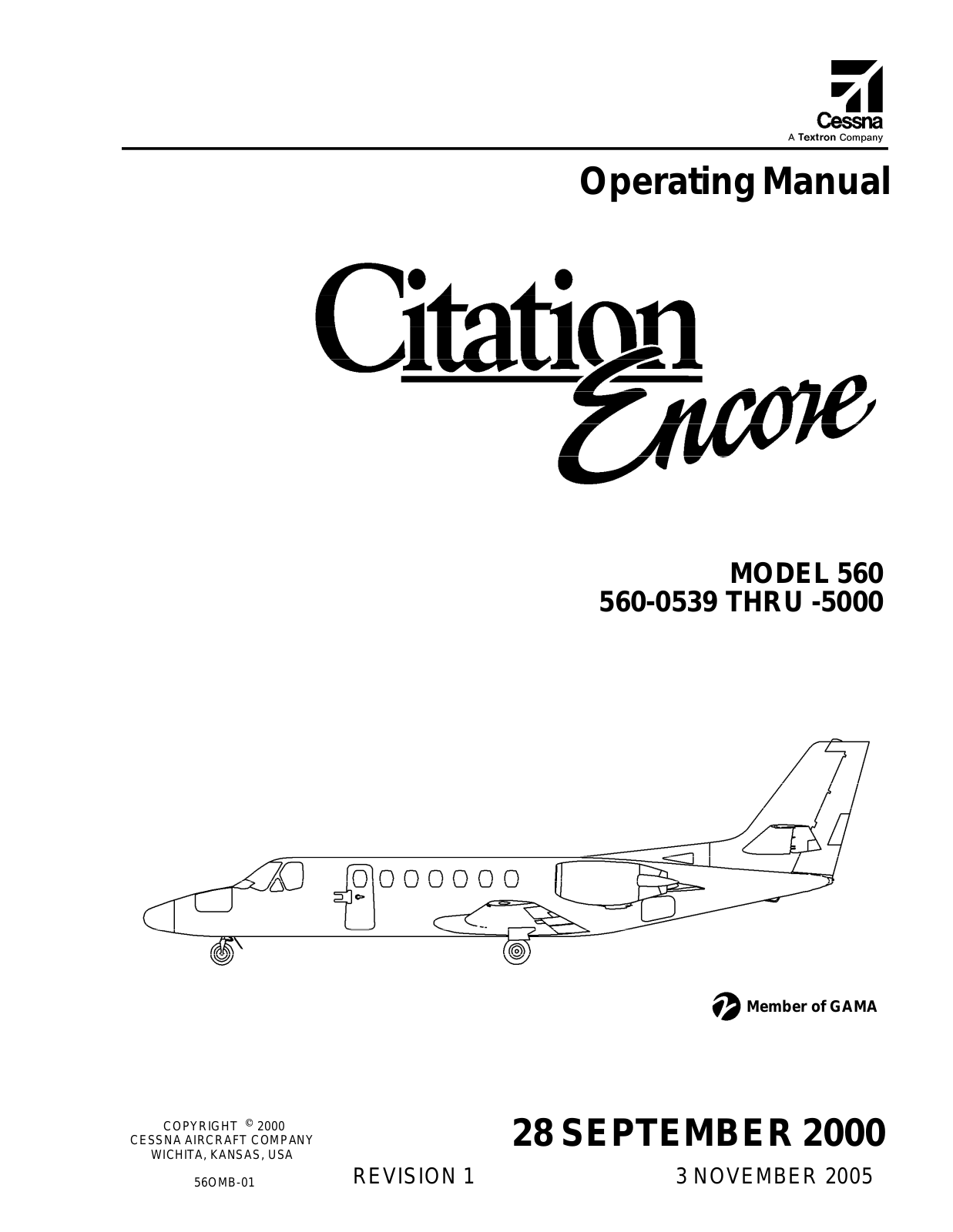 Citation Encore 560 Operating Manual - ManualMachine.com