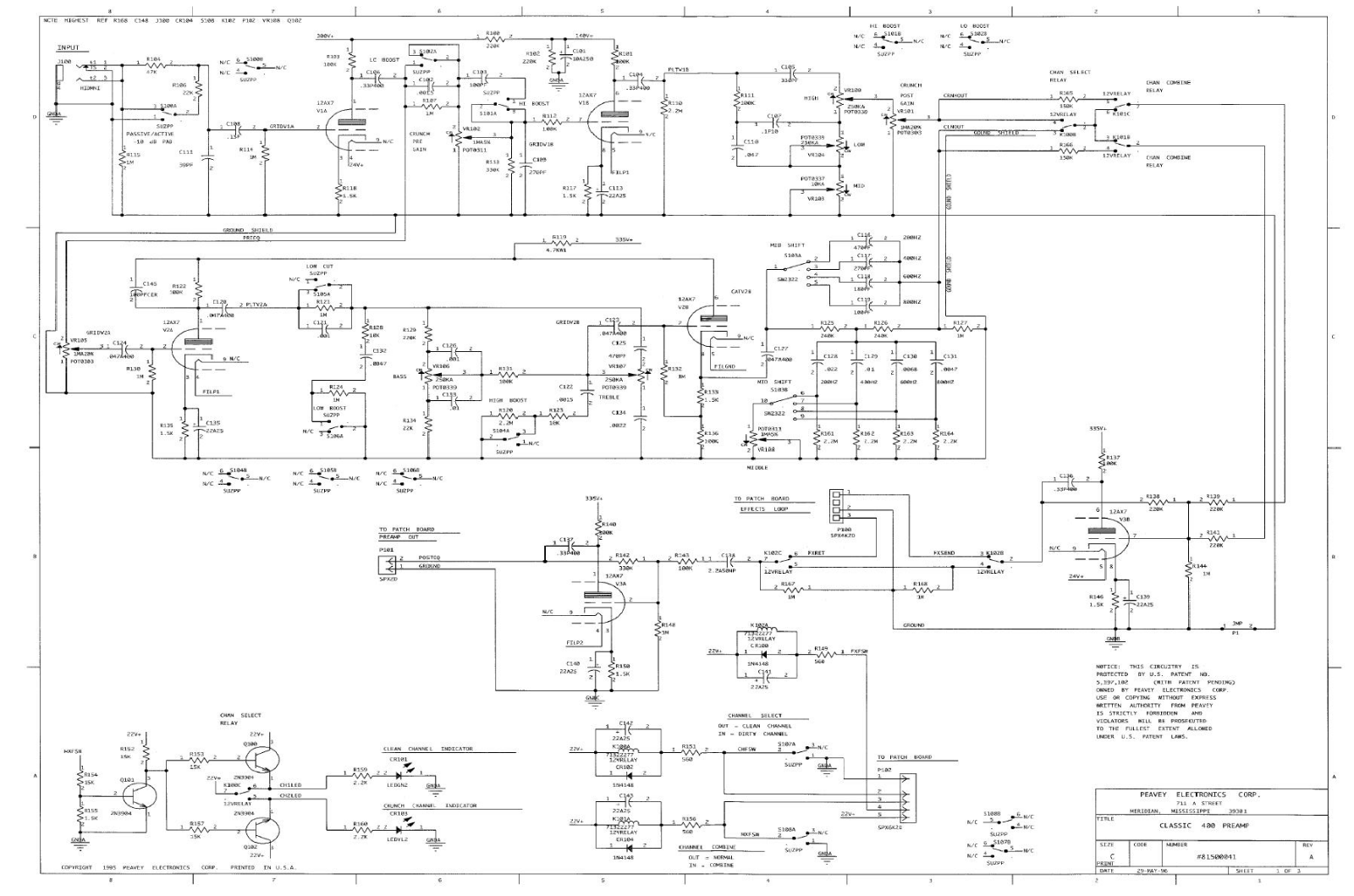 Peavey Bass 400 Schematic