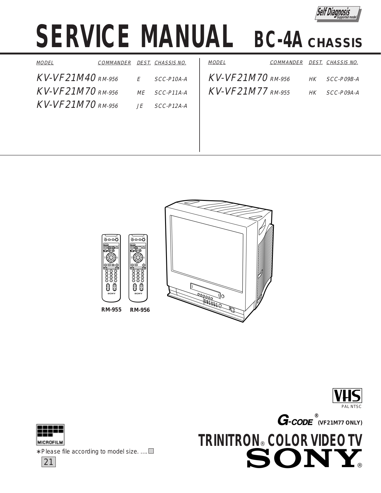Sony TRINITRON KV-VF21M40 User Manual