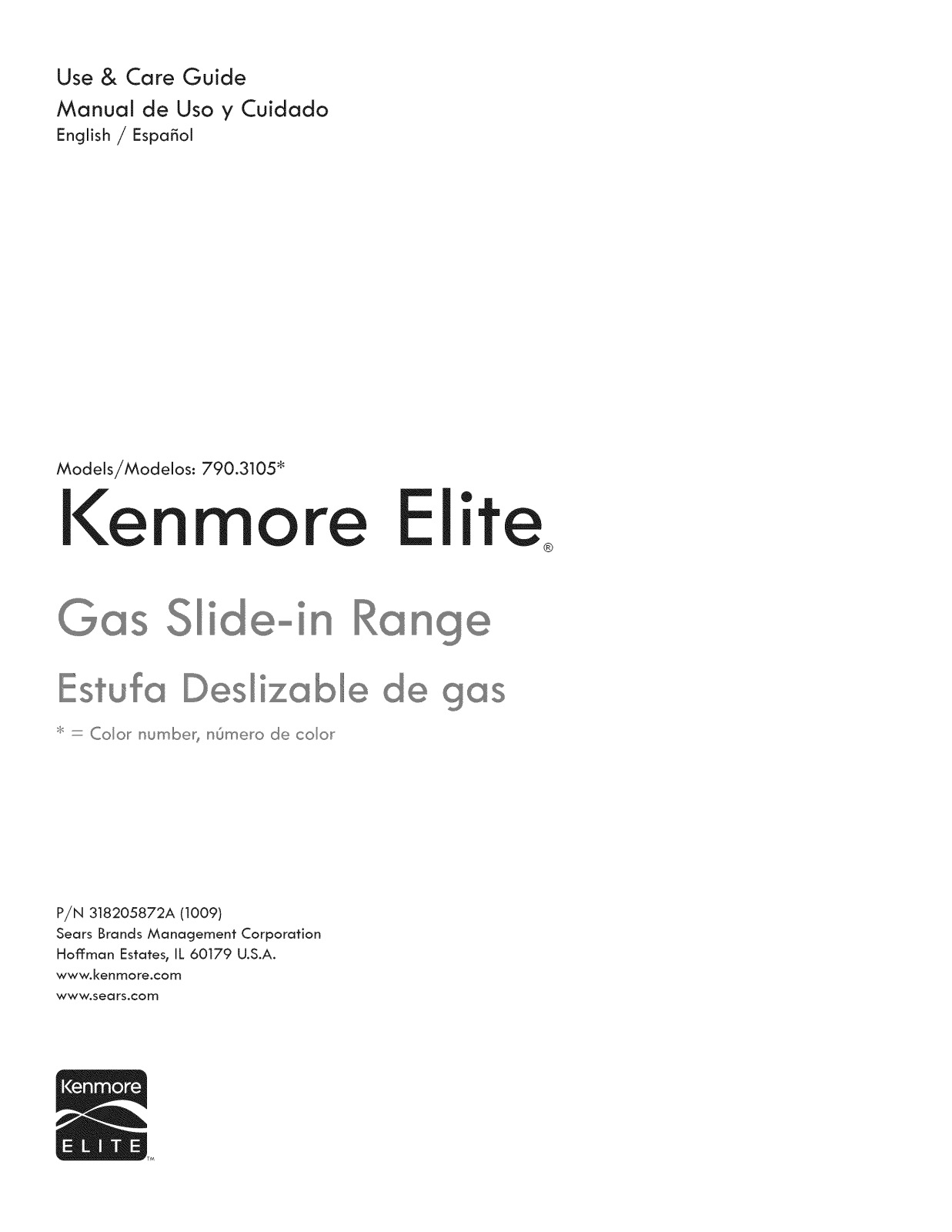 Kenmore Elite 79031053000 Owner’s Manual