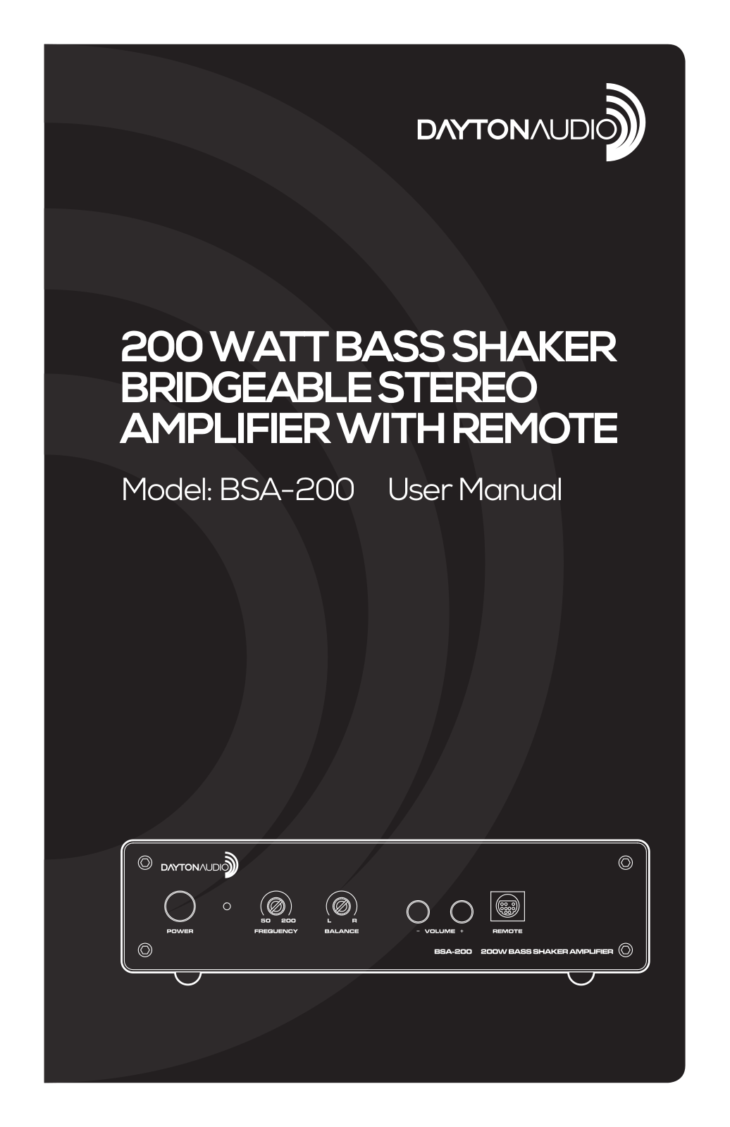 Dayton BSA-200 User Manual