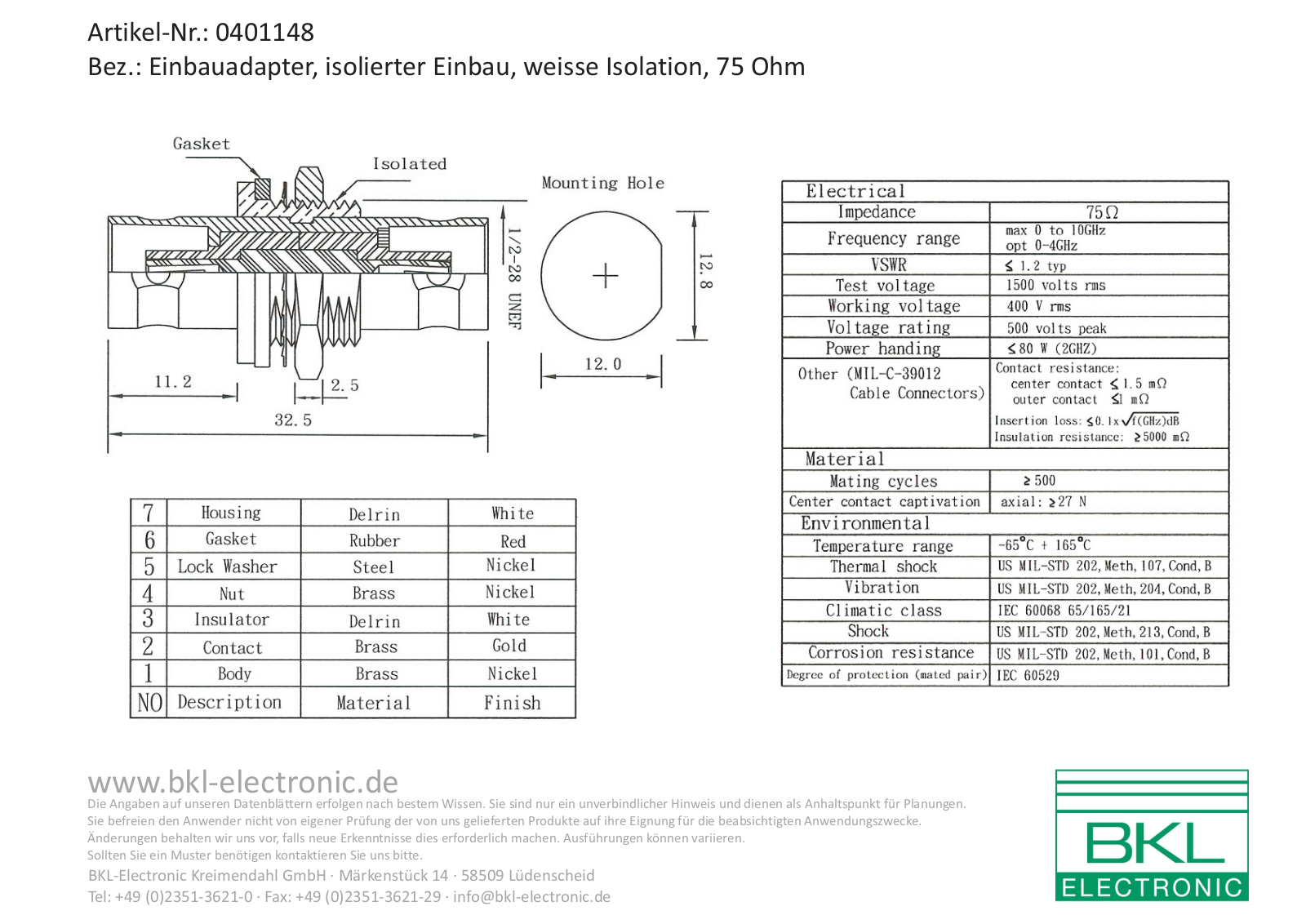 BKL BKL 0401148 Datasheet - ManualMachine.com