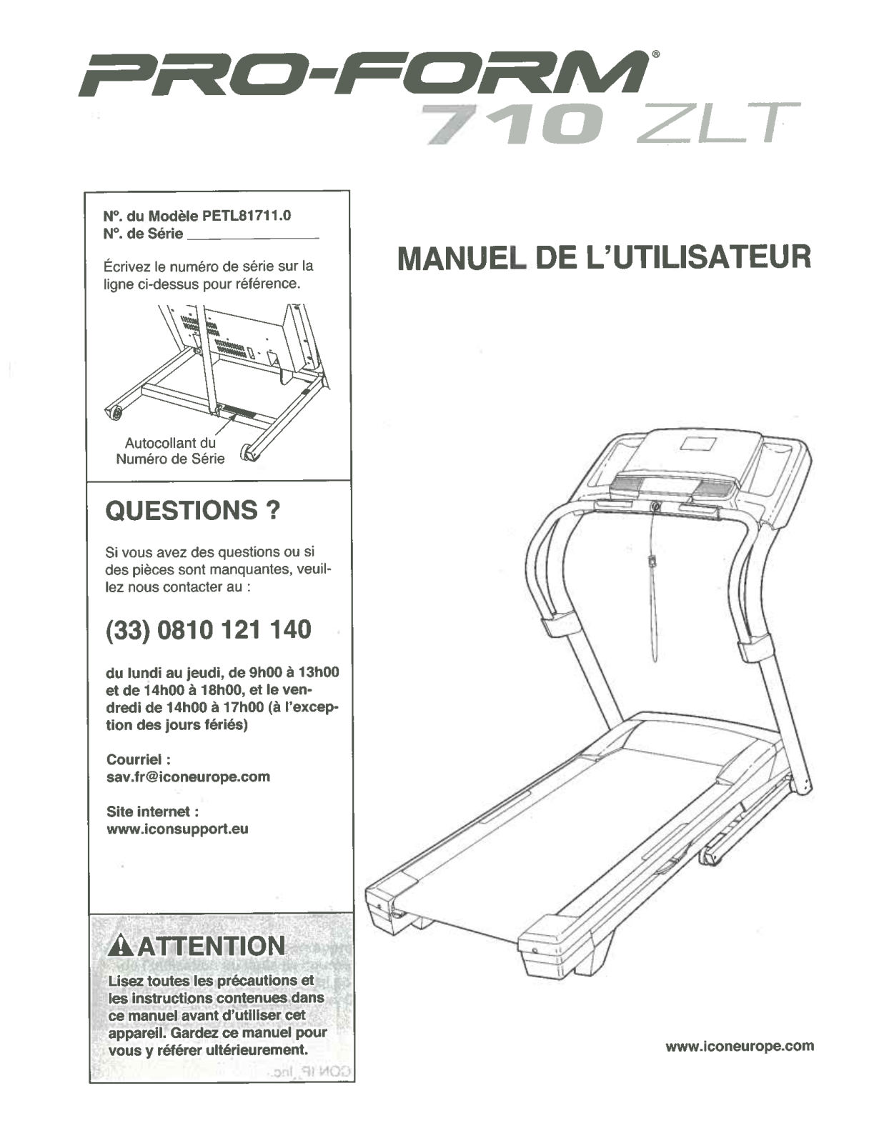 PRO-FORM PETL81711.0 User Manual