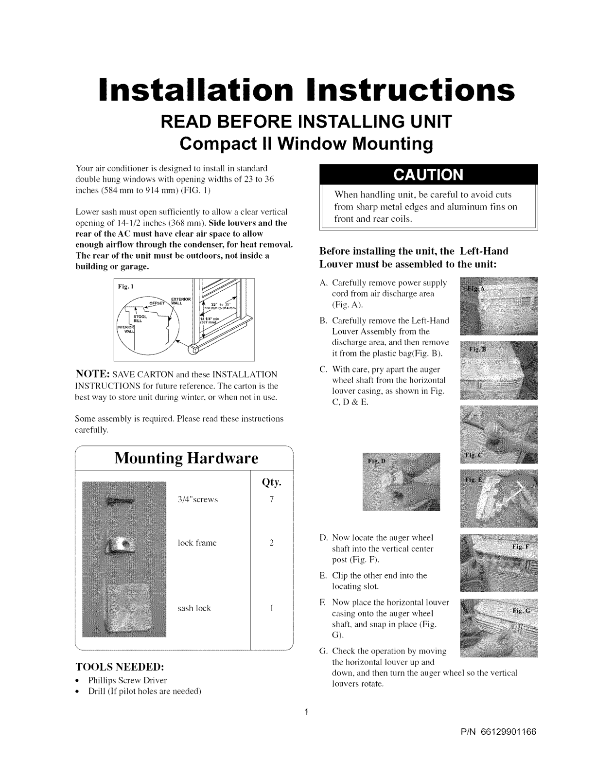 Frigidaire CAE12ESR16, CAE12ESR11, CAE12ESR12, CAE12ESR15, CAE12ESR14 Installation Guide - ManualMachine.com