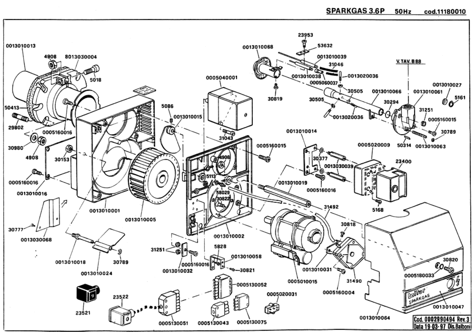 Baltur SPARKGAS 3.6 P Schematics