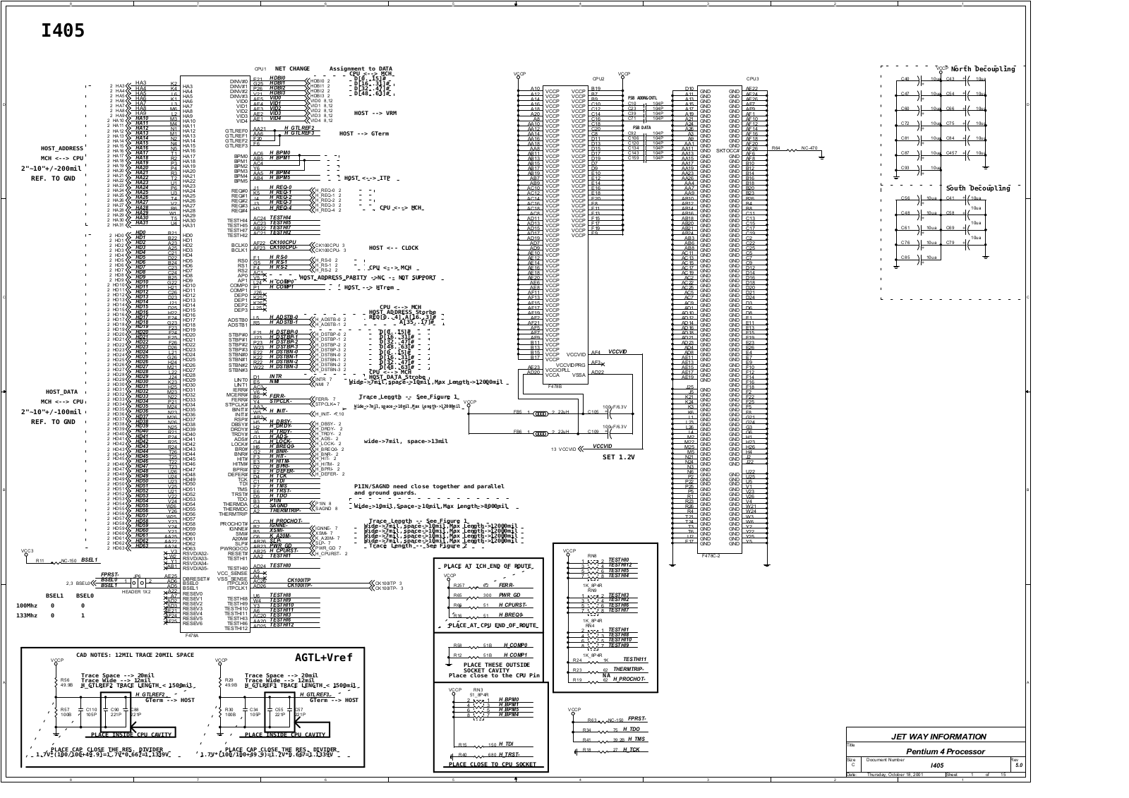 JETWAY I405 Schematics