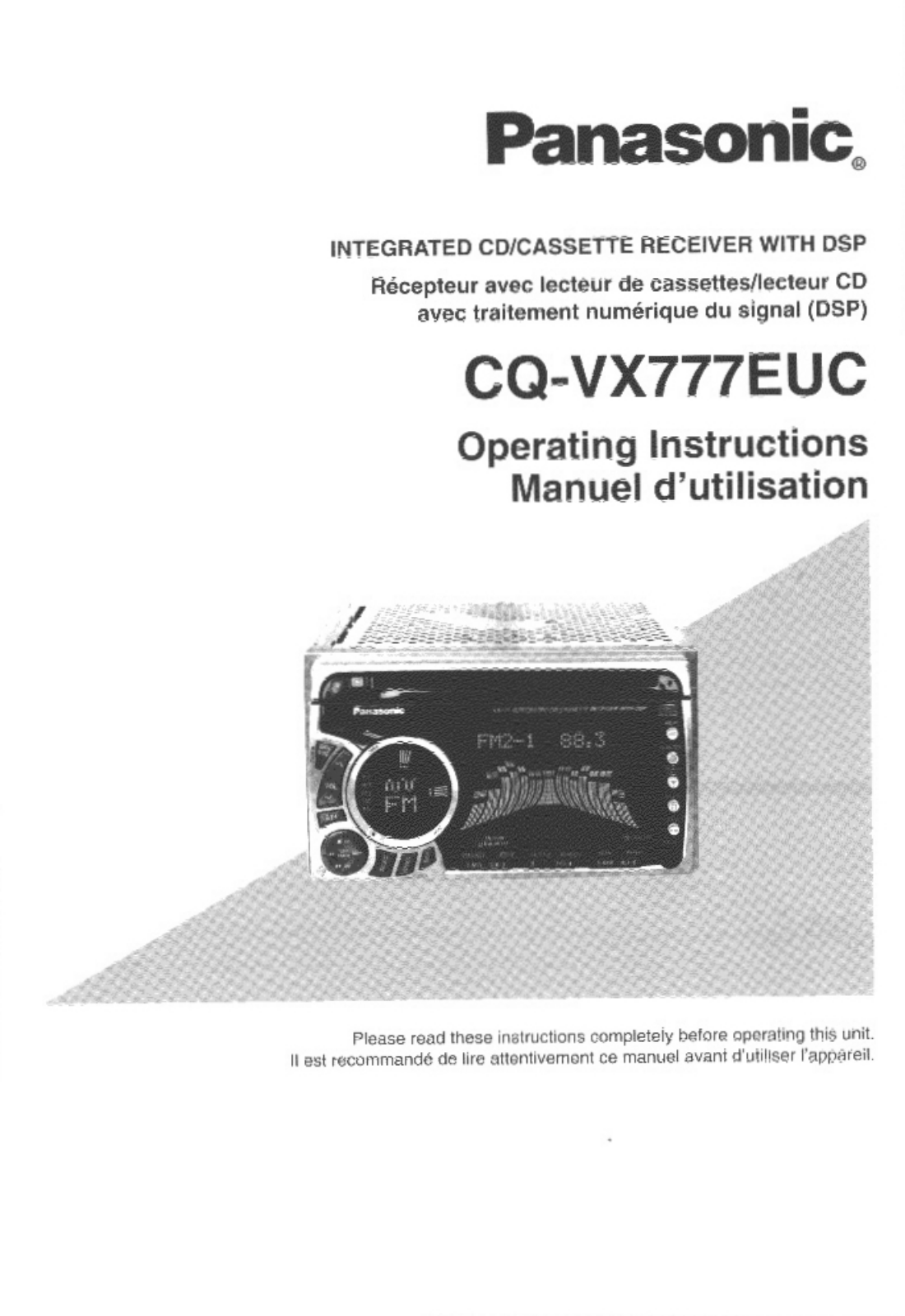 Panasonic CQ-VX777EUC User Manual