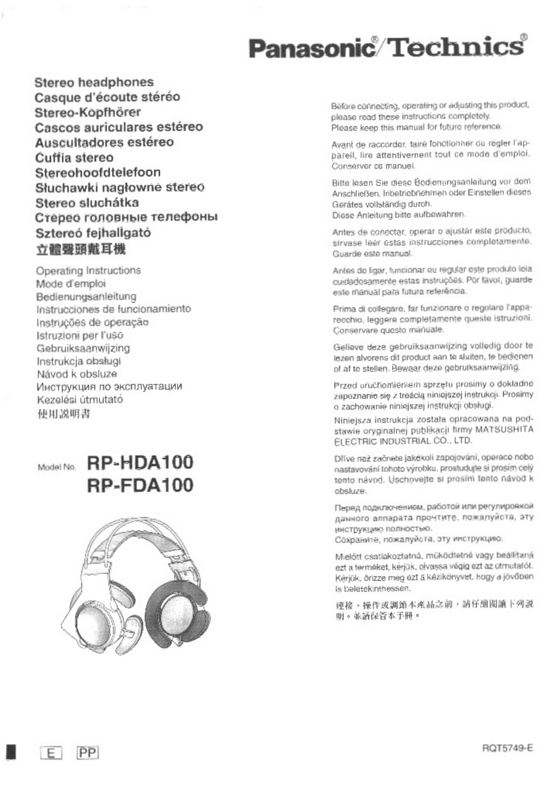 Panasonic RP-FDA100 User Manual